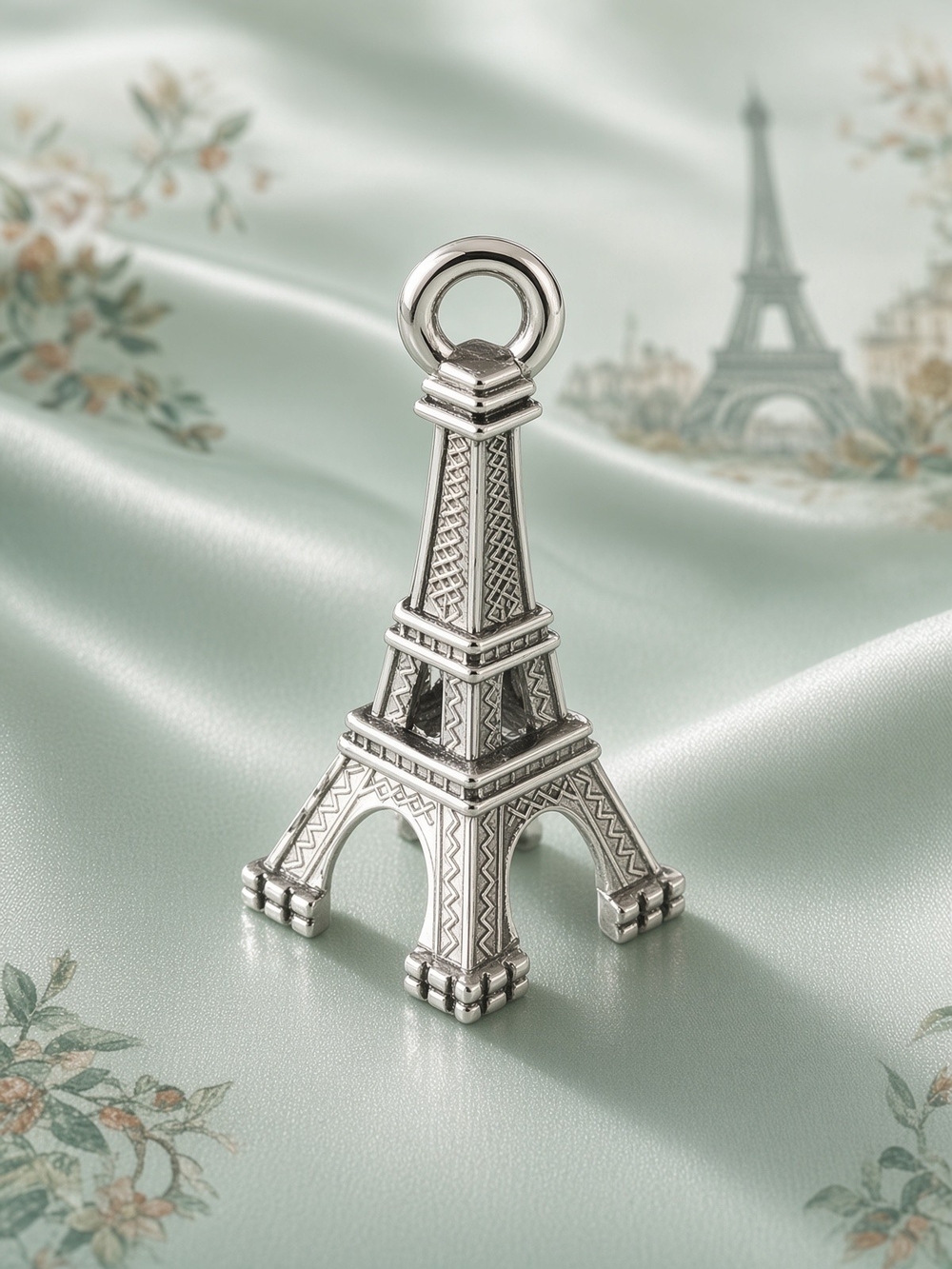 ✨ Silver Eiffel Tower Charm – A Little Piece of Paris Romance
💕 Delicate Silver